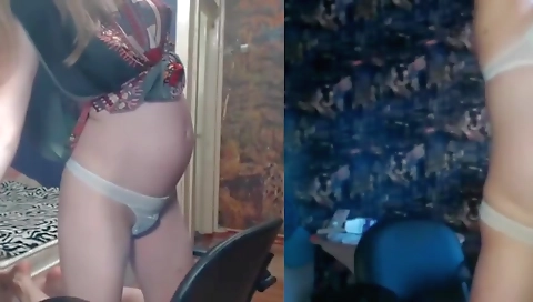 pregnant early and late webcam babe